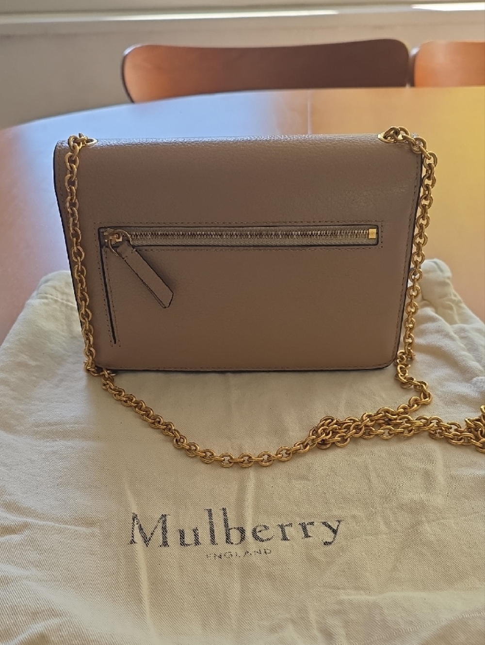 Mulberry Leather Flap Crossbody in Pale Blush - Picture 4 of 8